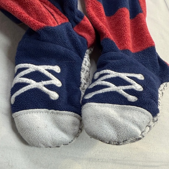 Carter's - 18 M - Navy and Red Fleece Onesie Sleeper - Picture 3 of 4